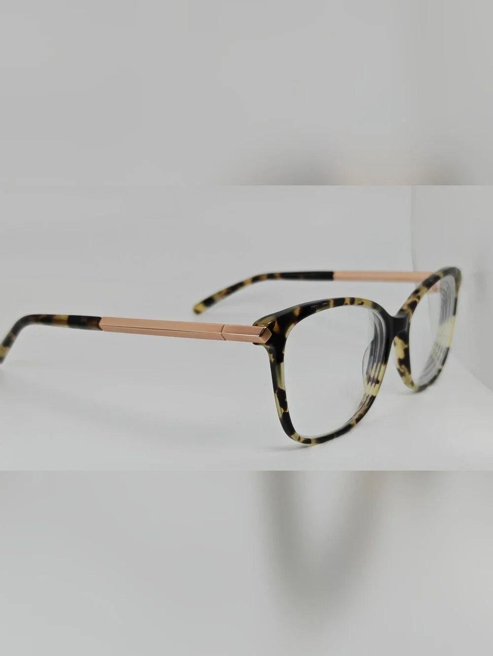 Ashley. Tortoiseshell Rose Gold Metal. Classic Tortoise